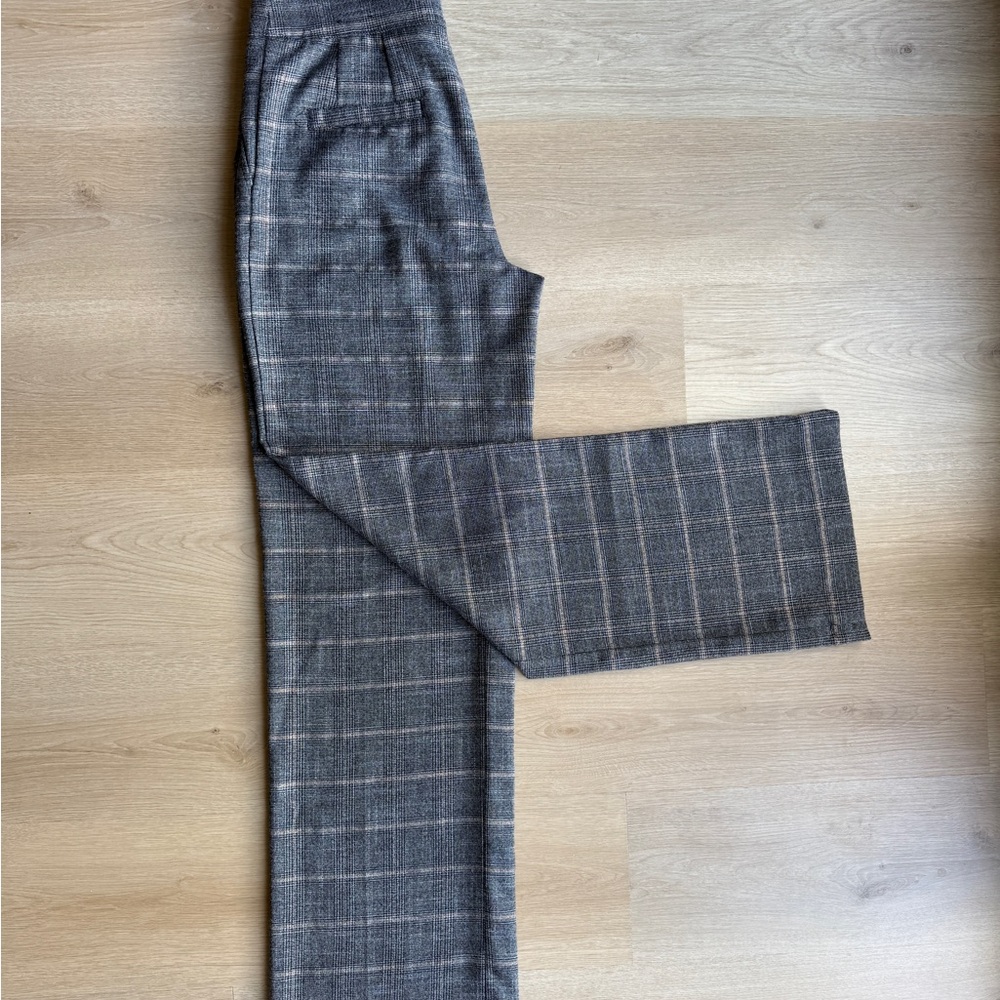 Express High Waisted Tweed Checkered Pants